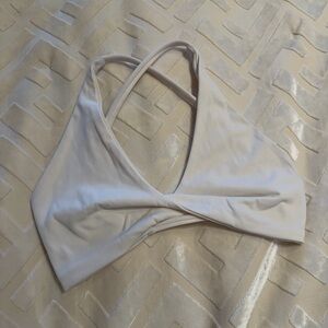 White Cross-Back Bralette Top